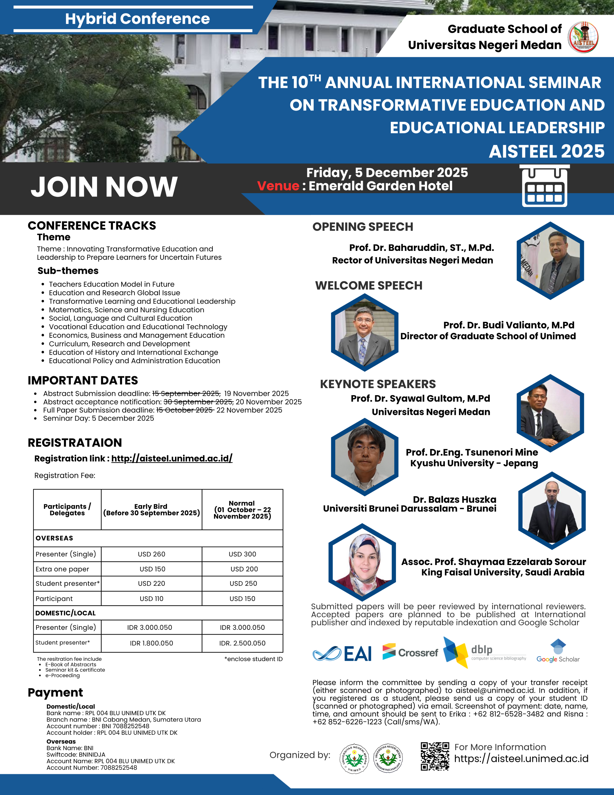 The 10th Annual International Seminar on Transformative Education and Educational Leadership (AISTEEL 2025)